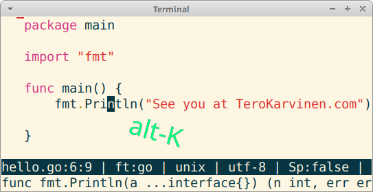 Show function definition